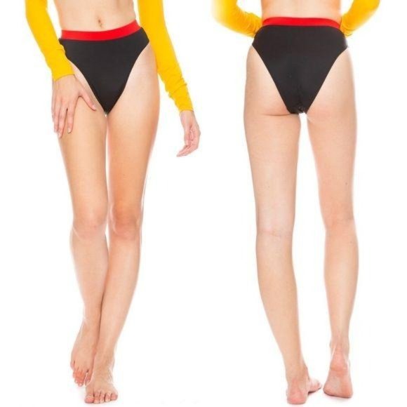 SOLID & STRIPED X RE/DONE MALIBU BIKINI BOTTOM MOT - Picture 1 of 9
